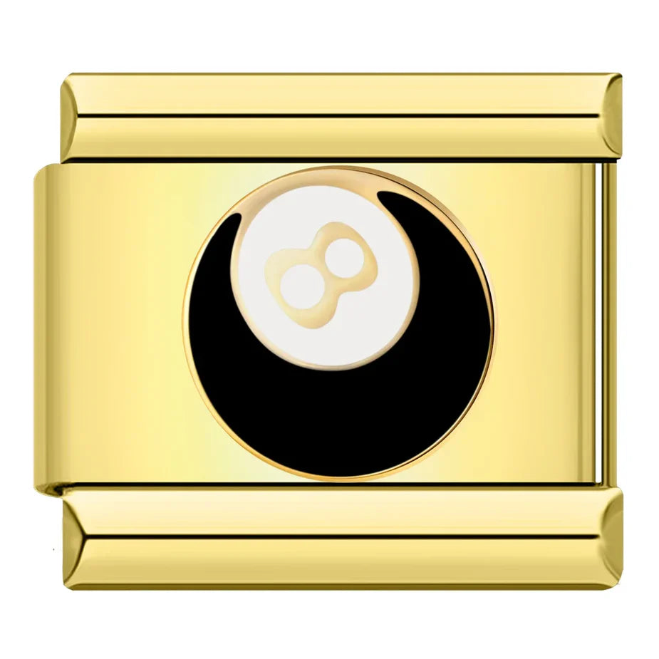 8 Ball Silber & Gold